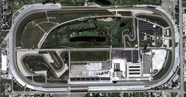 Aerial view of Indianapolis Motor Speedway