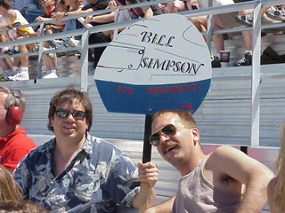 Dan and Tim with Bill Simpson for President sign