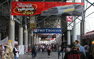 under the stands