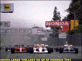 Mansell on the left, Prost on the right