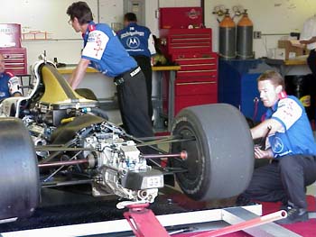 an Indycar Garage
