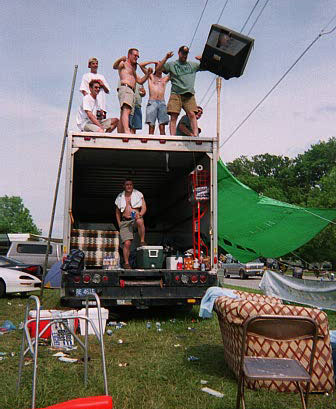 Tossing a TV to the ground