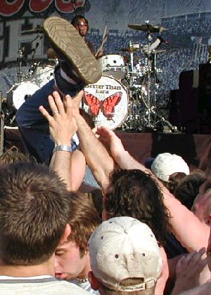 foot in air