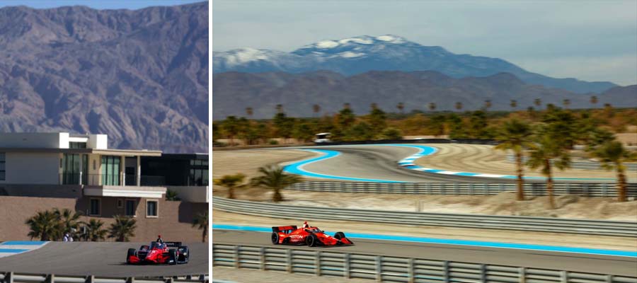 IndyCars on Thermal Club Track Feb 2023