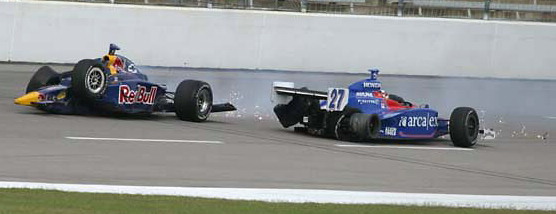 Barron and Franchiti wreck