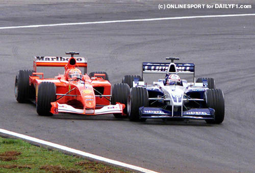 Montoya passes Schumacher